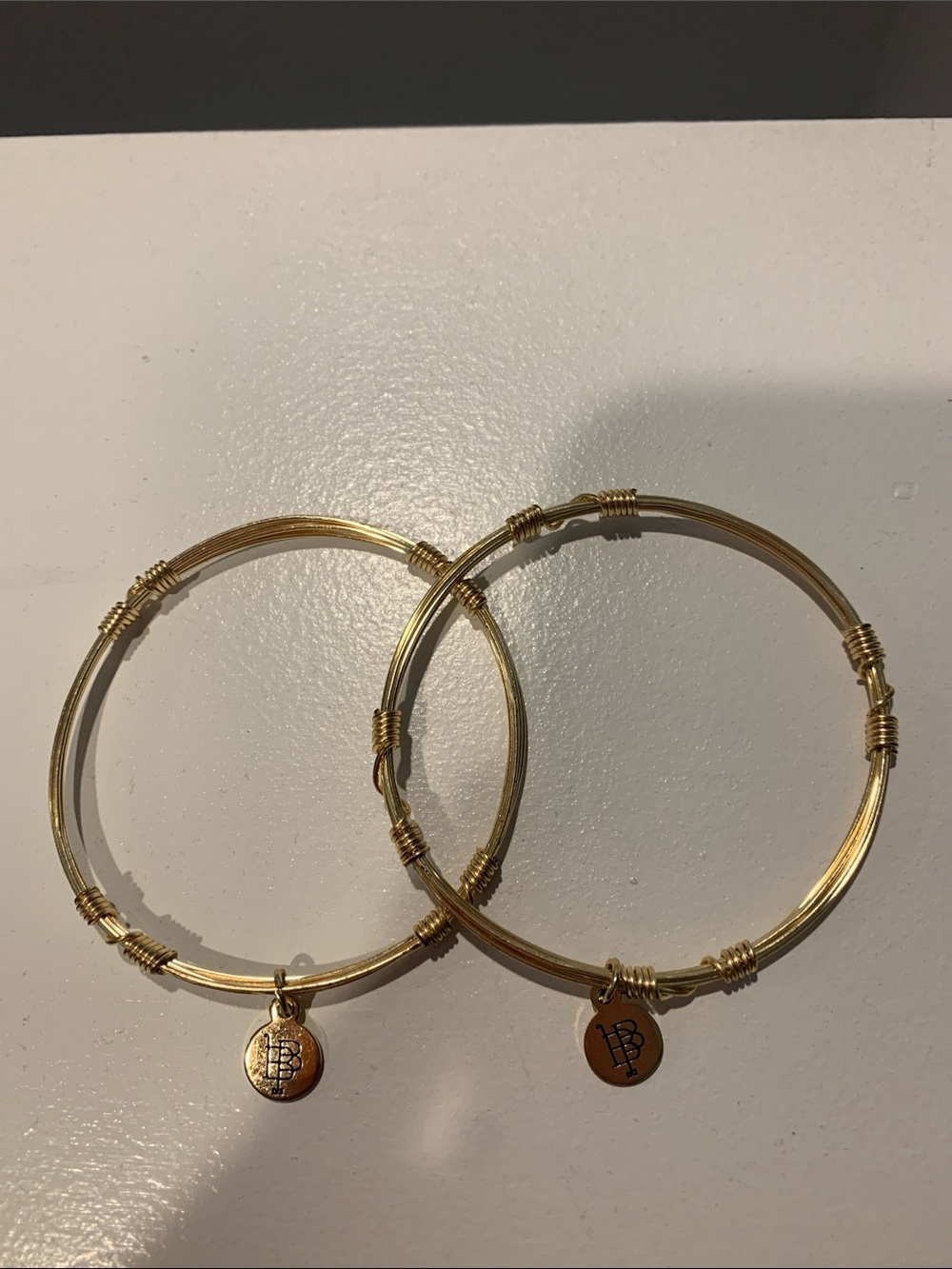 Bourbon and Bowties Gold Wire-Wrapped Bracelet Set
